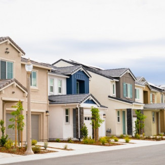 Row of single family homes